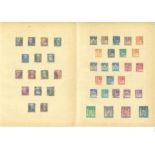 German stamp collection. 52 stamps on 3 album sheets. Assorted mint and used mostly pre 1950.