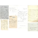 Historical Political Autograph collection 1800s letters and signature pieces, some identified. 50+