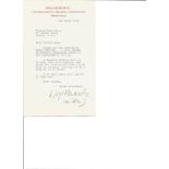 Wolf Mankowitz typed signed 1955 letter TLS on personal stationary to Victor Ross the Readers Digest