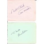 The Archers two signed autograph album pages Anne Cullen played Carol Tregorran and Monte Crick