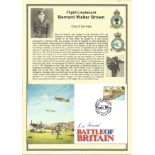 Flight Lieutenant Bernard Walter Brown Battle of Britain clasp signed Battle of Britain