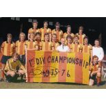 Football Autographed ALAN ROUGH photo, a superb image depicting the 1975/76 First Division winners