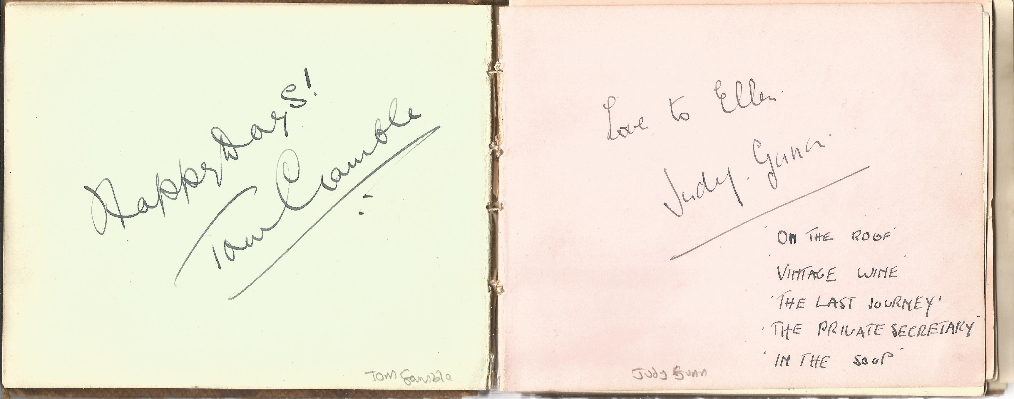 1930s vintage autograph book. Some of names included are Ellis Jefferys, Felix Aylmer, Ralph Lynn,