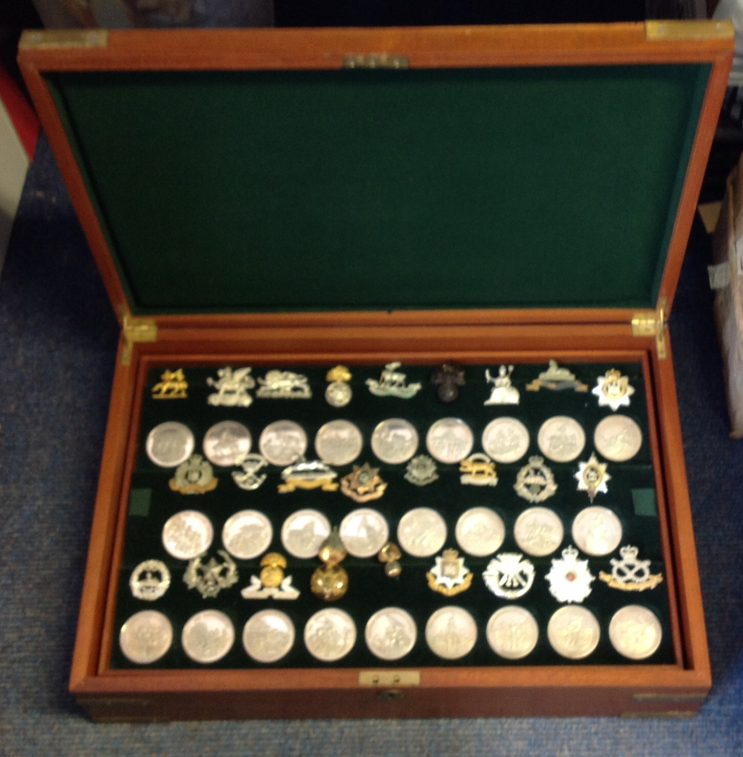 Great British Regiments Birmingham Mint, Cased Collection Of 26 Solid Sterling Silver Hall marked - Image 2 of 4