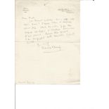 Maurice Baring man of letters ALS, hand written letter. Good Condition. All autographs are genuine