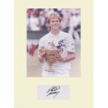Stefan Edberg. Signature mounted with 10 x 8 inch picture. Professionally mounted to 16x12. Good