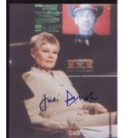 Dame Judi Dench signed 10 x 8 photo in character from James Bond. Good Condition. All autographs are