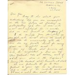 Harry Johnson Tirpitz raider WW2 617 Sqn 4 page hand written letter with good career content to