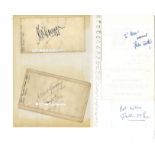 Signature piece collection. Contains 8 signatures including Leslie Crowther, Glenda Jackson,