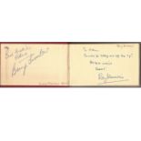 1970s Entertainment autograph book. Amongst the signatures are Roy Kinnear, Aubrey Morris, Dick