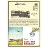 Flight Lieutenant Kenneth Dawick Battle of Britain Clasp signed Battle of Britain commemorative