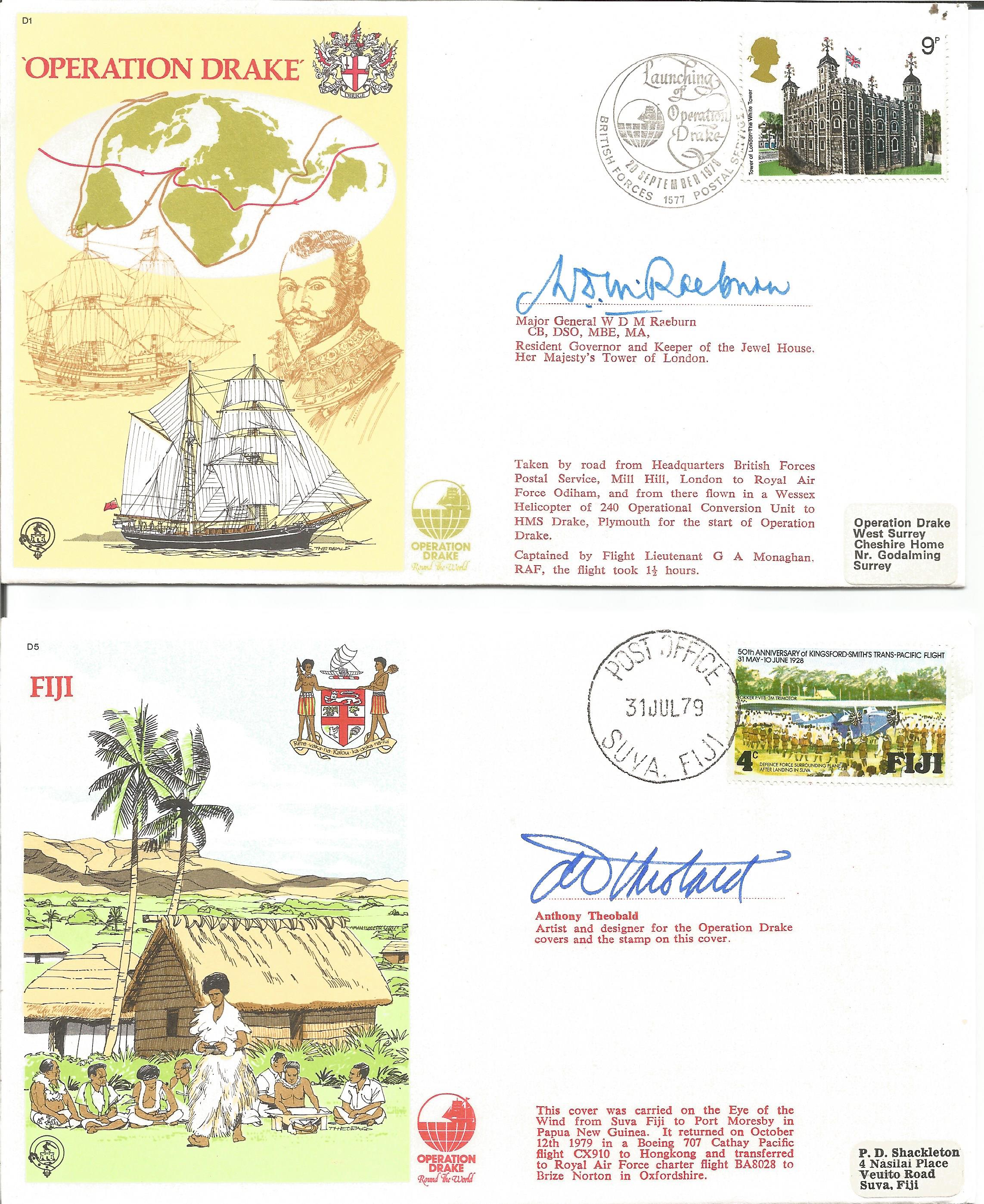 Assorted signed cover collection. 6 covers, individually signed by Flt Lnt Cameron, Comm Carlill, - Image 2 of 3
