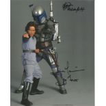 Temuera Morrison and Daniel Logan Star Wars signed 10x8 colour photo. Good Condition. All autographs