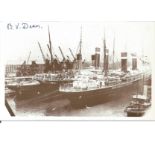 RMS Titanic survivor D V Dean signed 6 x 4 postcard. Good Condition. All autographs are genuine hand