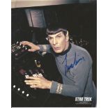 Leonard Nimoy signed 8x10 colour photo as Spock from Star Trek. Good Condition. All autographs are