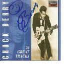 Chuck Berry signed on CD insert. CD Included inside. 20 Great Tracks. Good Condition. All autographs