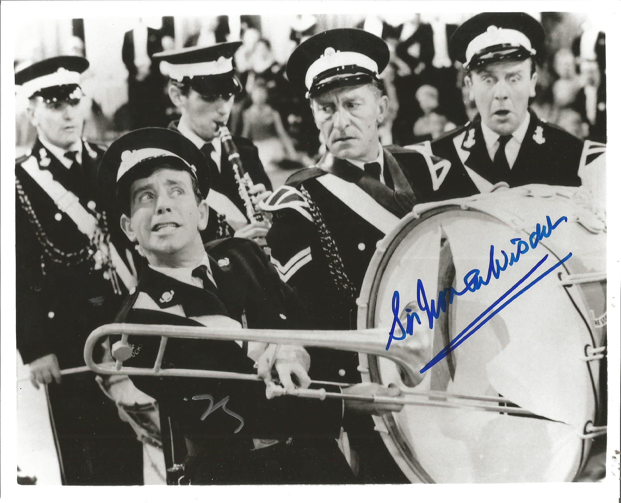 Sir Norman Wisdom signed 10x8 b/w photo. English actor, comedian and singer-songwriter best known