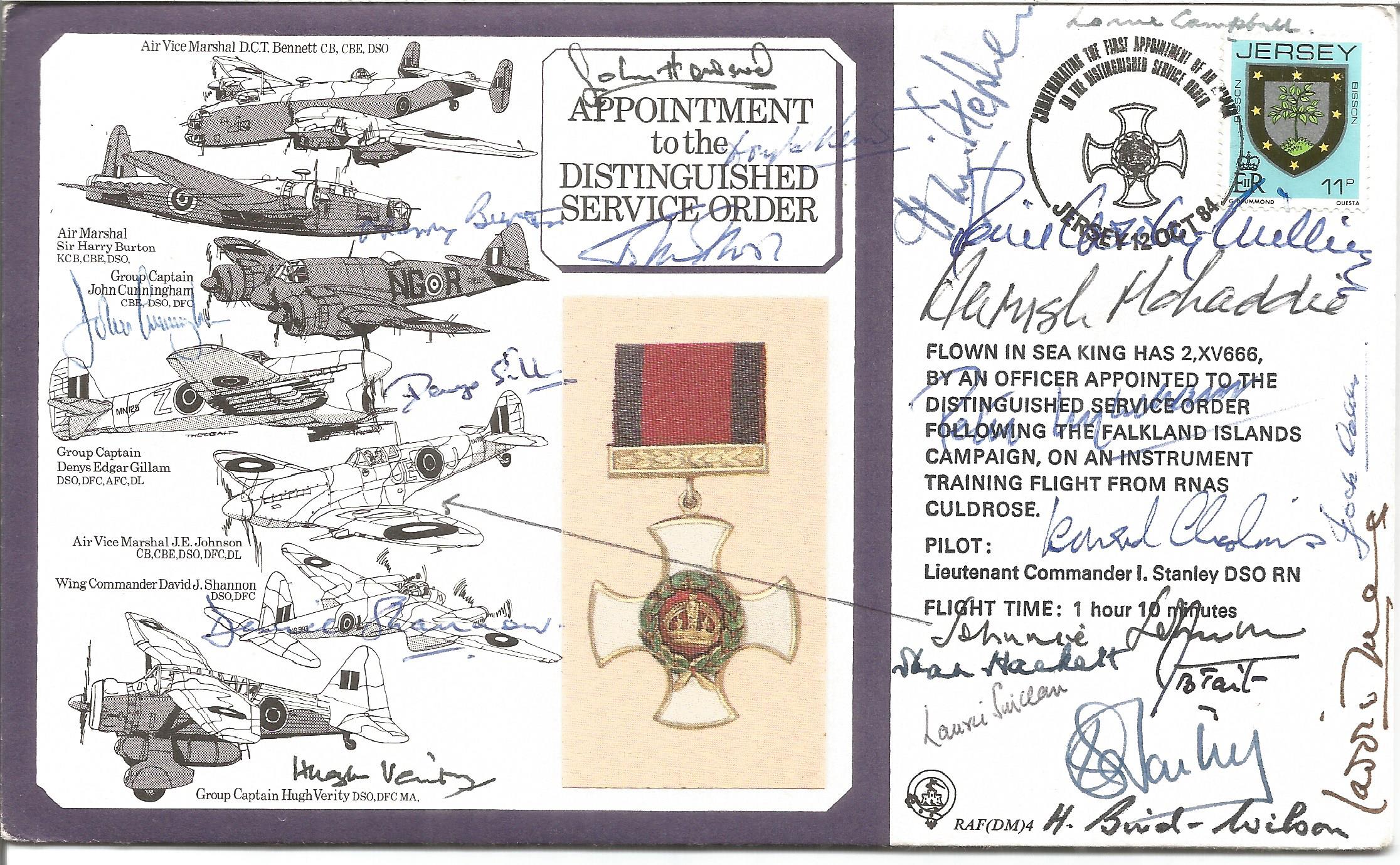 Appointment to the Distinguished Service Order signed RAF(DM)4 FDC No2 of 15. Signed by Denys