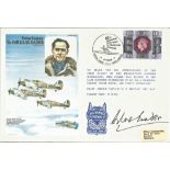 Group Captain Sir Douglas Bader signed own commemorative Historical Aviators cover RAFM HA20. Silver