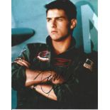 Tom Cruise signed 10x8 colour photo from the movie "Top Gun". American actor and film producer. He