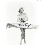 Doris Day signed 8x10 b/w photo. American actress, singer, and animal welfare activist. Day became
