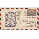 Laura Ingalls aviatrix pioneer signed 1930 US Air Mail cover for the dedication of Muskogee