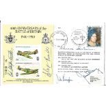 Battle of Britain WW2 RAF fighter aces multiple signed cover. Robert Stanford Tuck, Douglas Bader,