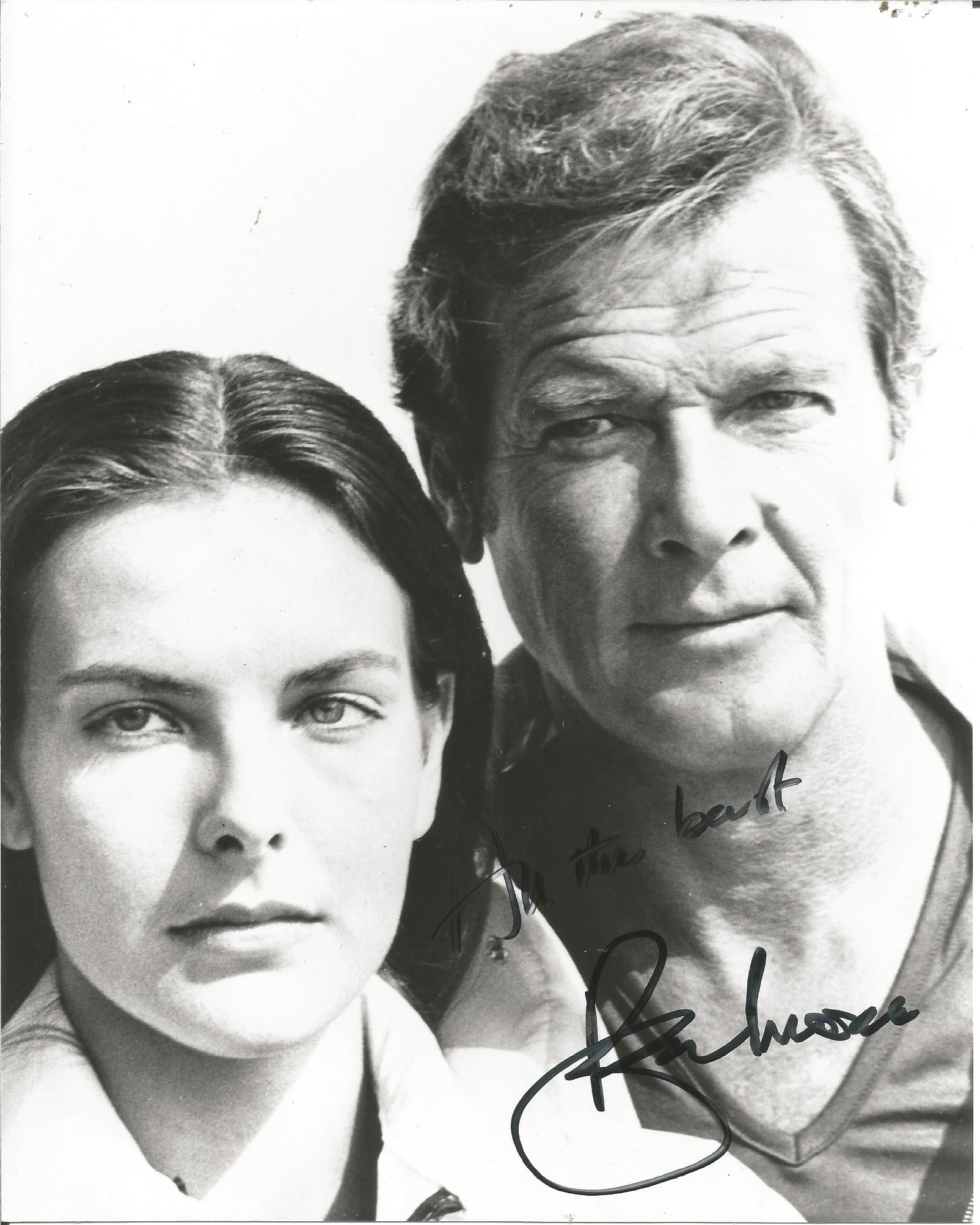 Roger Moore James Bond signed 10x8 photo. Sir Roger George Moore KBE (14 October 1927 - 23 May 2017)