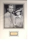 Paul Henreid genuine authentic signed autograph display. High quality professionally mounted