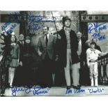 Cast of the Willy Wonka children signed 10x8 b/w photo. Signatures include Julie Dawn Cole, Denise