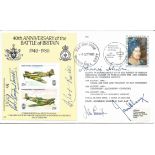 40th Anniversary of the Battle of Britain 1940-1980 signed FDC No 476 of 1000. Flown in Hurricane LF