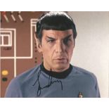 Star Trek Leonard Nimoy as Spock signed colour 10 x 8 photo. Nimoy made his first appearance in