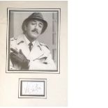 Peter Sellers genuine authentic signed autograph display. High quality professionally mounted