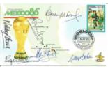 Bobby Moore, Alan Ball, Roger Hunt, Ray Wilson, George Cohen signed 1986 Mexico World Cup football