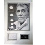 Peter O'toole genuine authentic signed autograph display with photo. A 16" x 12" photograph double