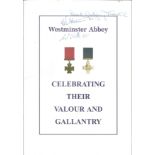 Victoria, George Cross winners multisigned 2006 Westminster Abbey service programme. Signed to front