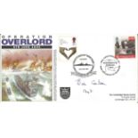 Operation Overlord 06/06/1944 FDC with insert signed by Captain Eric Cockeram, double post mark