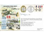 Sgt J D Hinton VC signed Evacuation from Greece FDC JS/50/41/3. MC/MM GB stamp. BFPS 2263 28th April