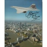 Concorde Captain Mike Bannister Chief pilot signed 10 x 8 over Tower Bridge photo. Good Condition.