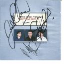 Sean Moore, James Dean Bradfield, and Nicky Wire signed CD Insert for Everything Must Go . Manic