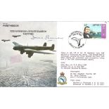 FAIREY HENDON FDC with insert 70th Anniversary of No 38 Squadron 1/04/1986 signed by Squadron Leader