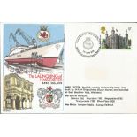 The Launching of HMS Exeter 25/04/1978 FDC -British Forces 1601 Postal Service, Launch of HMS Exeter