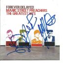Manic Street Preachers members Nicky Wire and James Dean Bradfield signed CD insert for Forever