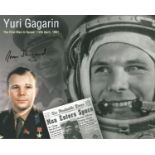 Norm Thagard NASA astronaut signed 10 x 8 Yuri Gagarin montage photo. Norman Earl Thagard is an