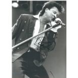Paul Young signed 8x10 b/w photograph- British 80's pop singer and songwriter. Good Condition. All