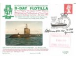 S B Honour DSC Midget Sub X23 signed FDC commemorating the 50th Anniversary of D-Day Flotilla. H. M.