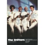 The Drifters signed 6x4 colour photo postcard. Good Condition. All autographs are genuine hand