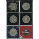 Coin collection 6, Commemorative coins includes five, Queen Elizabeth II Silver Jubilee Crown 1952-