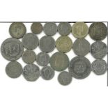 Historical British Coin collection 22 vintage British coins includes crowns, half crowns, two