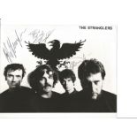 The Stranglers signed 10x8 black and white photo. English rock band who emerged via the punk rock